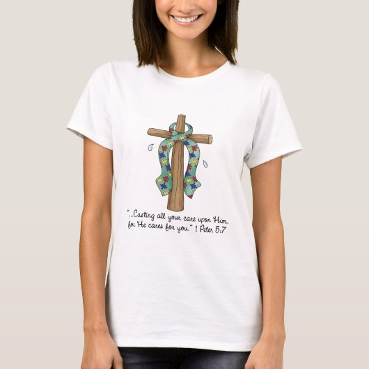 Autismus-Kreuz T-Shirt (Vorderseite)