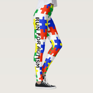 Autismus Laufende Leggings Puzzle Pants Krieger Ma