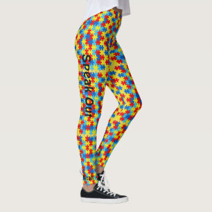 Autismus Leggings Puzzle Yoga Sport