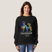 Autismus Lehrer Dinosaur Teachersaurus Rex Active Sweatshirt (Vorne ganz)