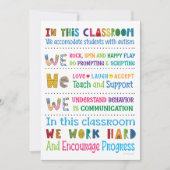 Autismus Lehrer Klassenzimmer Regeln Mini Print Einladung (Vorderseite)