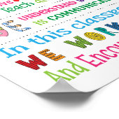 Autismus Lehrerin Klassenordnung Poster (Ecke)