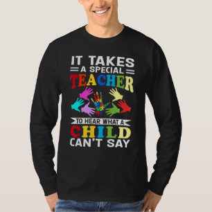 Autismus Lehrerin Puzzle Piece Spezielles Kind Fra T-Shirt