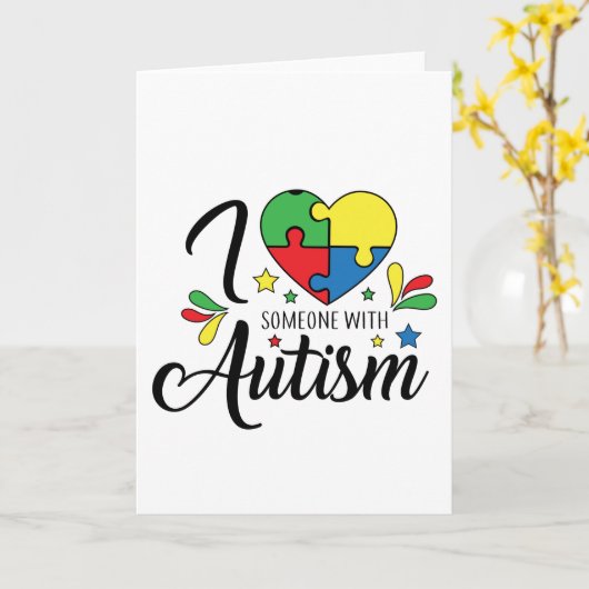 Autismus Liebe Print Karte (Gelbe Blume)