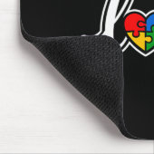 Autismus-Liebe-Puzzle-Herz-Bewusstsein Mousepad (Ecke)