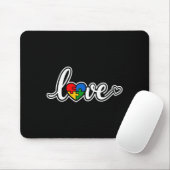 Autismus-Liebe-Puzzle-Herz-Bewusstsein Mousepad (Mit Mouse)