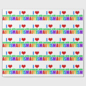 Autismus Liebe Regenbogenfamilie Unterstützung far Geschenkpapier (Flach)