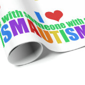 Autismus Liebe Regenbogenfamilie Unterstützung far Geschenkpapier (Rolleneckpunkt)