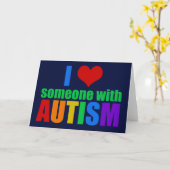 Autismus Liebe Regenbogenfamilie Unterstützung far Karte (Gelbe Blume)