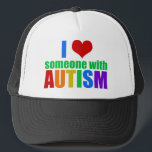 Autismus Liebe Regenbogenfamilie Unterstützung far Truckerkappe<br><div class="desc">Ich Liebe jemanden mit Autismus. Zeigen Sie Unterstützung für die besondere autistische Person in Ihrem Leben. Ein großartiges Geschenk für Eltern eines besonderen bedürftigen Kindes mit Autismus oder Asperger-Syndrom. Ich Liebe meinen autistischen Sohn oder meine autistische Tochter. Auch ein nettes Geschenk für eine Schwester oder einen Freund.</div>
