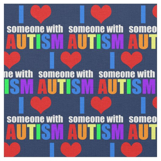 Autismus-Liebe Stoff (Nahaufnahme)