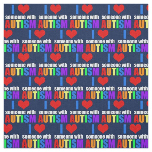 Autismus-Liebe Stoff (Muster)