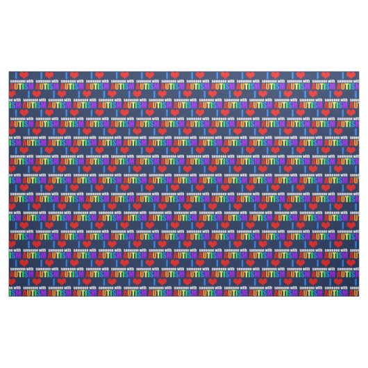 Autismus-Liebe Stoff (Fat Quarter (45,7 x 55,9 cm))