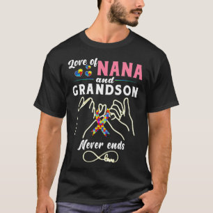 Autismus-Liebe von Nana und Enkel endet nie Liebe T-Shirt