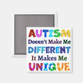 AUTISMUS macht mich einzigartig Magnet (Vorderseite/Rückseite)
