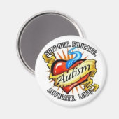 Autismus Magnet (Vorderseite/Rückseite)