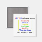 Autismus Magnet (Vorderseite/Rückseite)