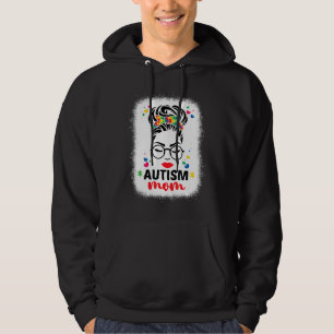 Autismus Mama Autismus gebleicht Motherâ€™s Messy  Hoodie