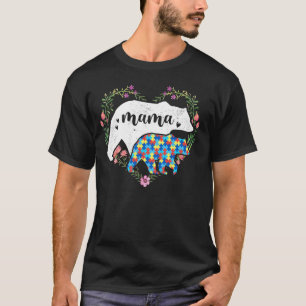 Autismus Mama Bär Mom Liebe Unterstützung Kind Aut T-Shirt