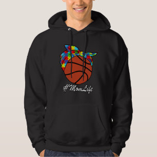 Autismus Mama Basketball Messy Bun Autismus Bewuss Hoodie