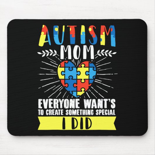 Autismus Mama Bewusstsein Behinderung Mousepad (Vorne)