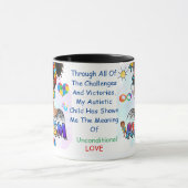 Autismus-Mama" Empowerment Anpassbare Tasse (Zentrum)