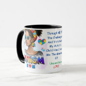Autismus-Mama" Empowerment Anpassbare Tasse (Vorderseite Links)