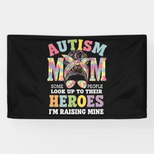 Autismus-Mama erzieht Held Unordentlicher Dutt Aut Banner