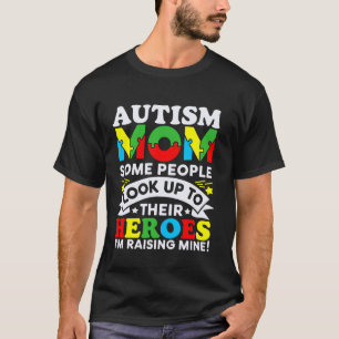 Autismus-Mama erzieht Held Unordentlicher Dutt Aut T-Shirt