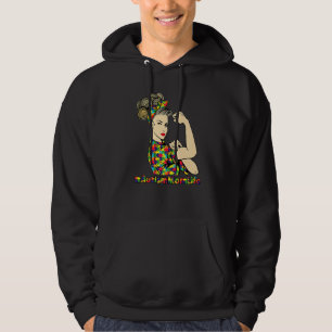 Autismus Mama Frauen Mama Leben Messy Bun Autismus Hoodie