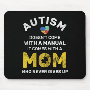 Autismus Mama gibt nie Autismus Bewusstsein Autist Mousepad