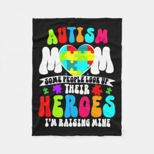 Autismus Mama Groovy Herz Puzzle Autismus Bewussts Fleecedecke