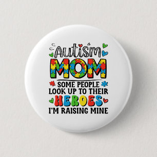 Autismus Mama Hero Groovy Autismus Bewusstsein Button