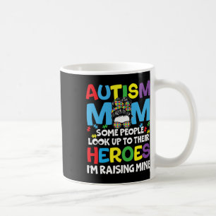 Autismus Mama Hero Messy Bun Autismus Bewusstsein Kaffeetasse