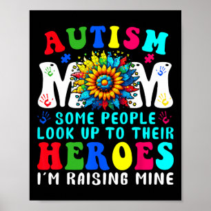 Autismus Mama Heroe Sonnenblume für Frauen Autis Poster