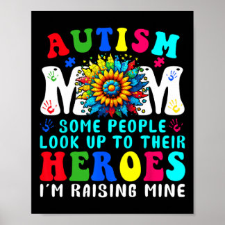 Autismus Mama Heroe Sonnenblume für Frauen Autis Poster