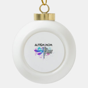 Autismus Mama I Bin The Storm Shirt, Dragonfly Shi Keramik Kugel-Ornament