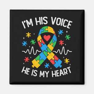 Autismus Mama Ich bin seine Stimme, er ist mein He Magnet