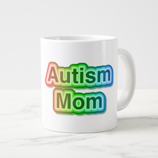 Autismus Mama Jumbo Geschenk Tasse (Vorderseite Rechts)