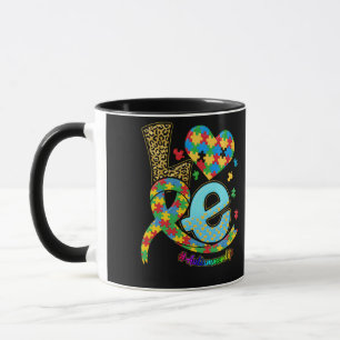 Autismus Mama Leben Liebe Puzzle HerzLeopard Tasse