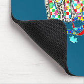 Autismus-Mama Leopard-Schecken-Puzzleteil-Bogen Mousepad (Ecke)