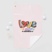 Autismus Mama Liebe - Farbenbewusstsein Golfhandtuch (Insitu)