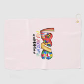 Autismus Mama Liebe - Farbenbewusstsein Golfhandtuch (Horizontal)
