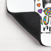 Autismus Mama Life Messy Bun gebleicht Muttertag Mousepad (Ecke)