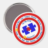 Autismus Mama Magnet (Vorderseite/Rückseite)