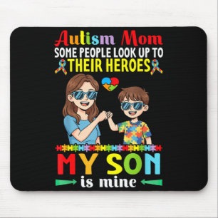 Autismus-Mama Mein Sohn ist mein Held Bewusstsein  Mousepad