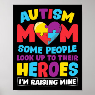 Autismus Mama Menschen schauen nach ihren Helden, Poster