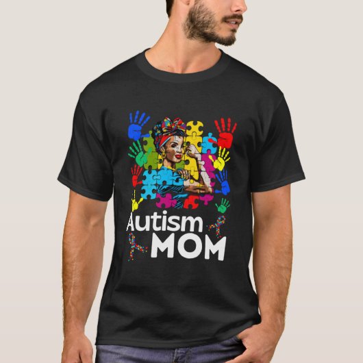 Autismus-Mama navigiert Autismus nach Mutter Schwa T-Shirt (Vorderseite)