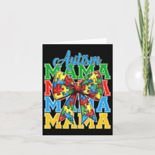 Autismus Mama Neuro Diverse Coquette Bow Mama Moth Karte