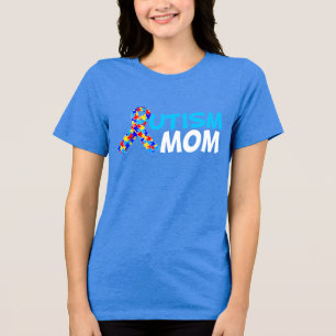Autismus Mama Niedlich Blue Women Tri-Blend Shirt